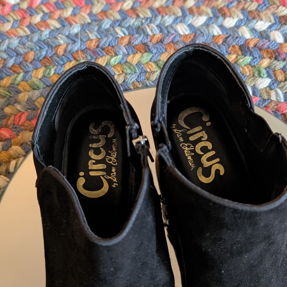 Circus By Sam Edleman Black Suede Ankle Boots‎ - Picture 3 of 6